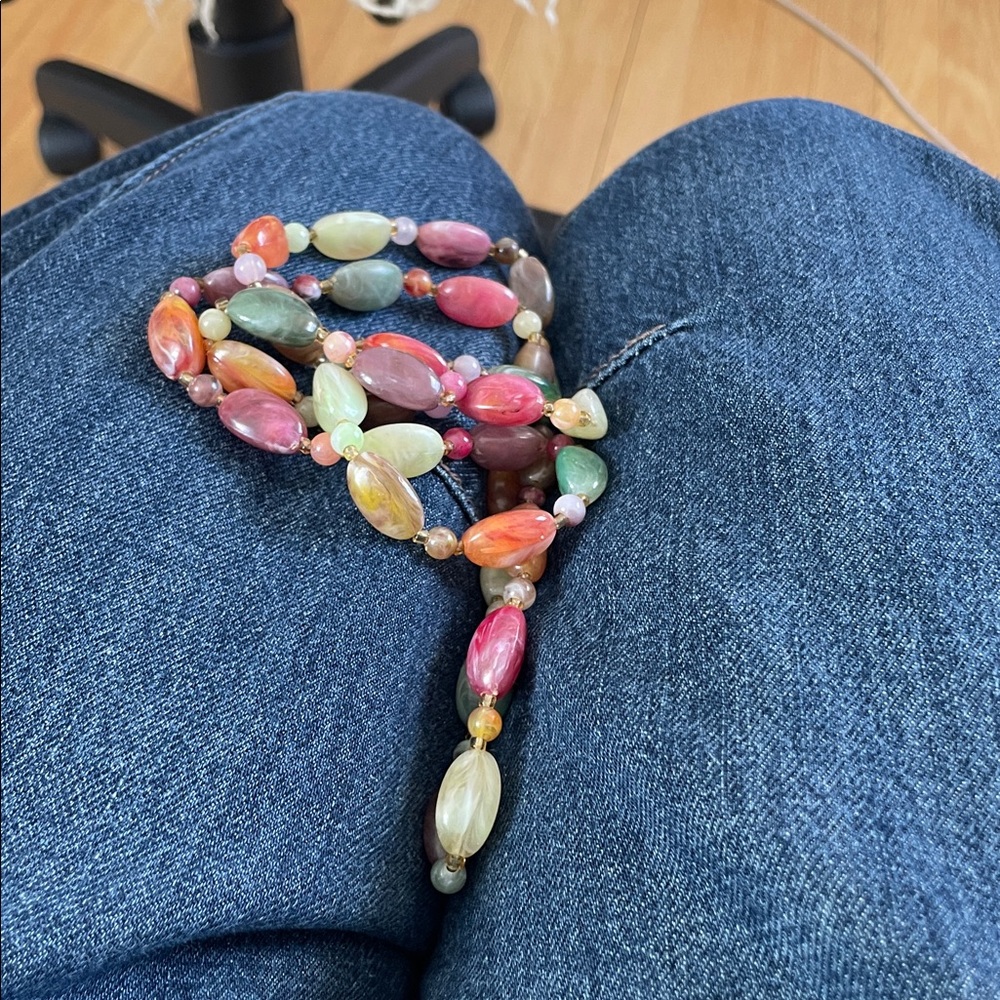 Source Unknown Vibrant Gemstone Necklace - image 3